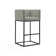 Upholstered Counter Stool with Metal Frame