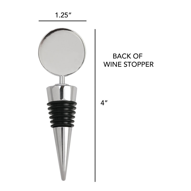 Silver JFK Half Dollar Coin Wine Bottle Stopper