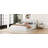 Queen Size Upholstered Platform Bed,White