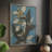 Blue Shadow Garden I Framed Print - Solid Wood