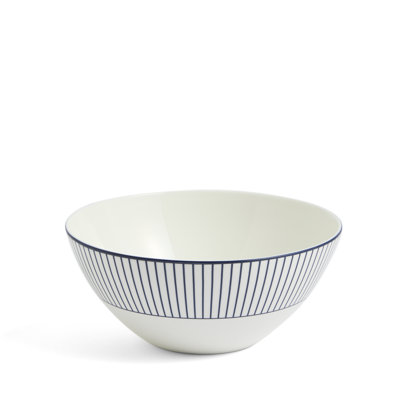 Wedgwood Gio Blue Cereal Bowl 6.2in Pinstripe