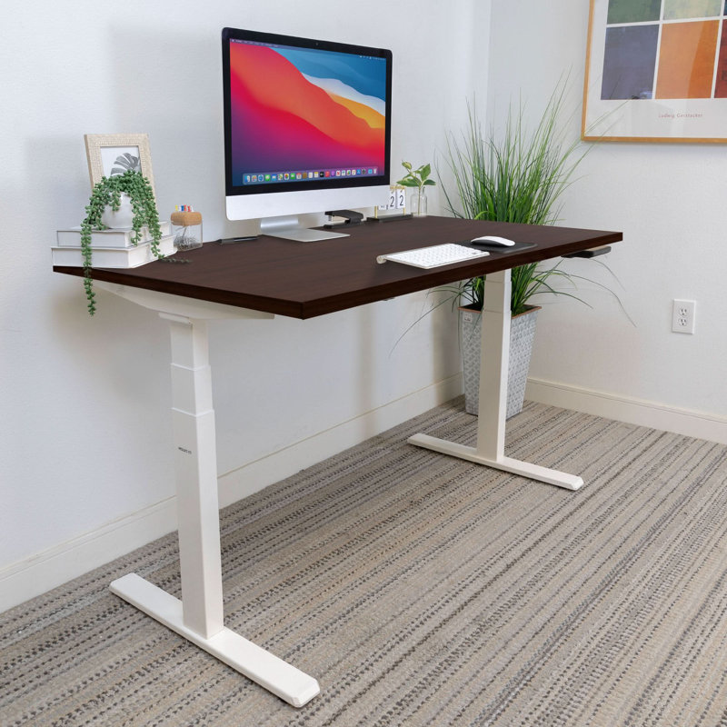 55" Tabletop For Sit-Stand Desk, Hazelnut