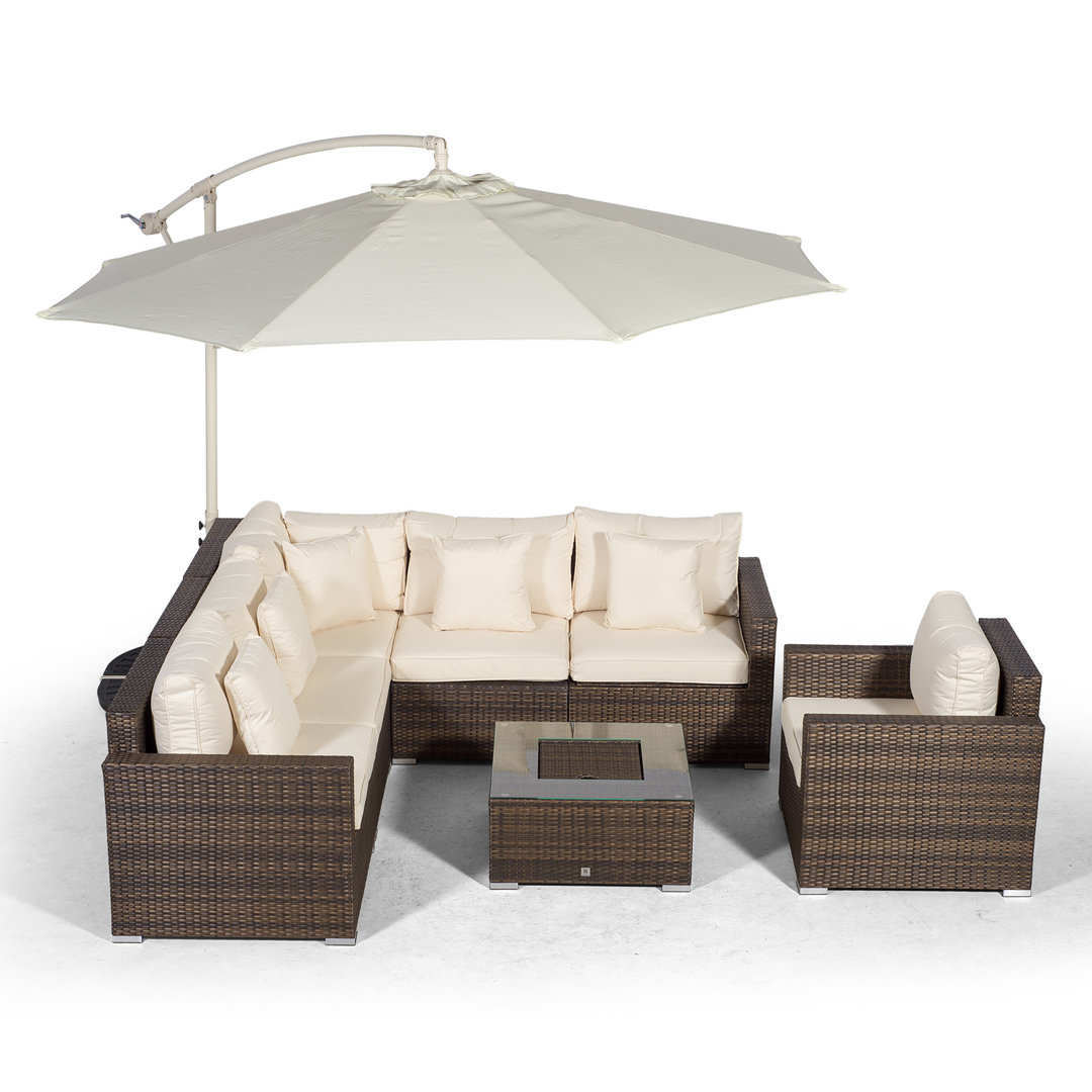 Yancey 5 Seater Rattan Corner Sofa Set