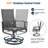 360° Swivel Rocking Outdoor Dining Armchairs for Patio & Garden (Set of 6)-602444801-602444803