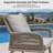 4-piece Patio Conversation Set – Wicker Outdoor Furniture With Aluminum Table, 3 Rattan Chairs For 4 People, Thick Sofa Cushions, Ideal For Garden, Backyard, Lawn, Or Poolside, Champagne-418671245-418671244