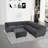 Lizzy Upholstered L-Shaped Sectional Symmetrical
