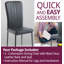 Dululu 46cm H Upholstered Metal Upholstered Back Parsons Chair in Black-2086035209