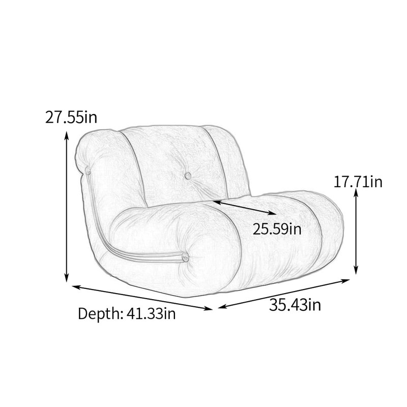 Chaise berçante Modern Living, Brun-roux