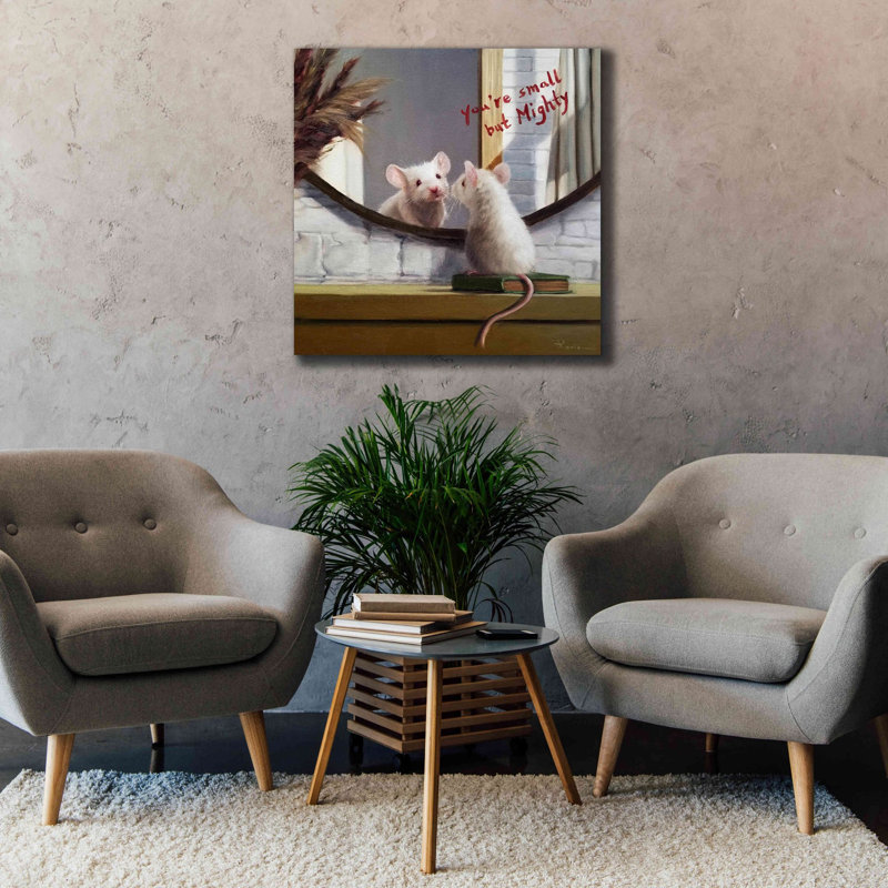 «Mighty Mouse» par Lucia Heffernan, art mural sur toile, H 37 po x l 37 po x P 1,5 po