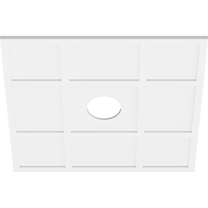 40"OD x 7"ID x 14"C x 1"P Rubik Architectural Grade PVC Contemporary Ceiling Medallion, 1" H x 40" W x 40" D