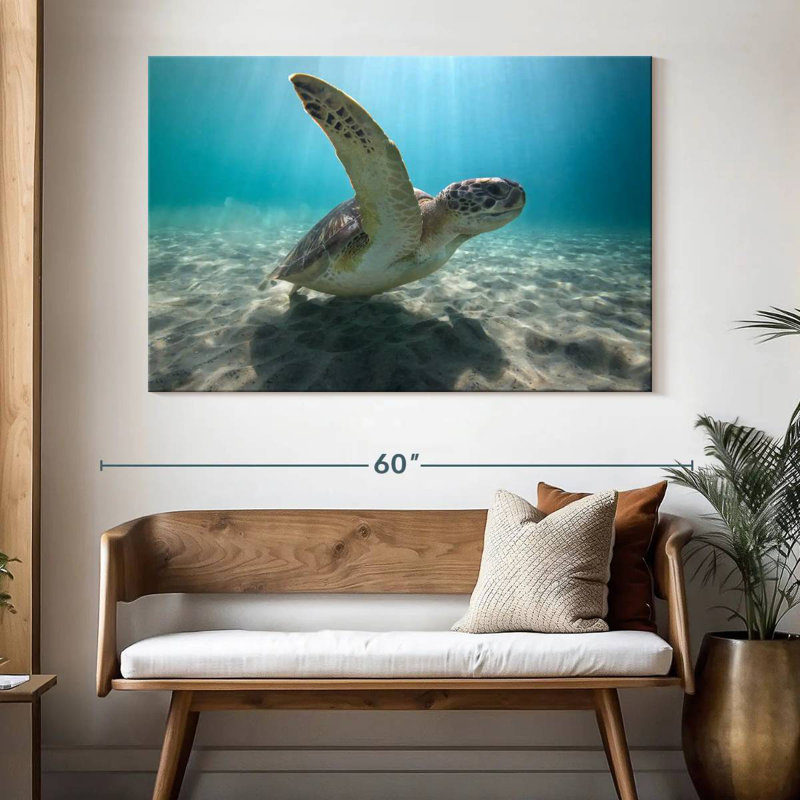 Tortue verte géante Brampt, H 34 po x l 51 po