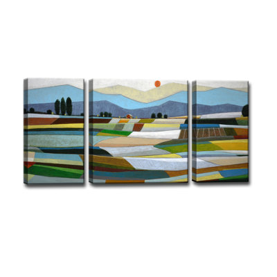 « fertile acres », ensemble de 3 reproductions d’art sur toiles tendues