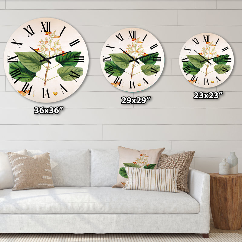 Horloge murale rétro London Plants, Moyenne
