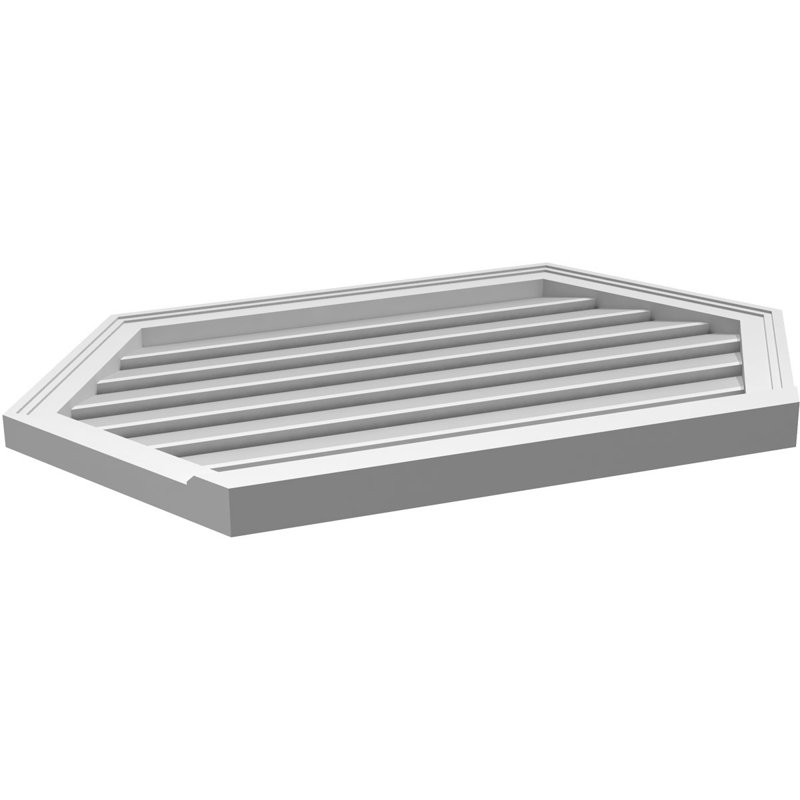 Évent horizontal fonctionnel à pignon en uréthane à surface horizontale Signature, H 24 po x l 38 po x P 2 po