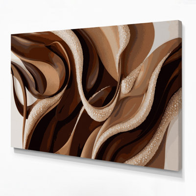 Lyrical Abstraction 28 Brown Canvas Wall Art