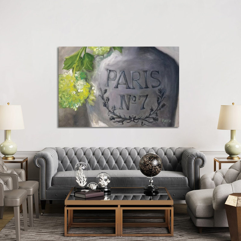 Vase Paris 1 Piece Wrapped Canvas Wall Art, 152.5 cm H x 101.5 cm W