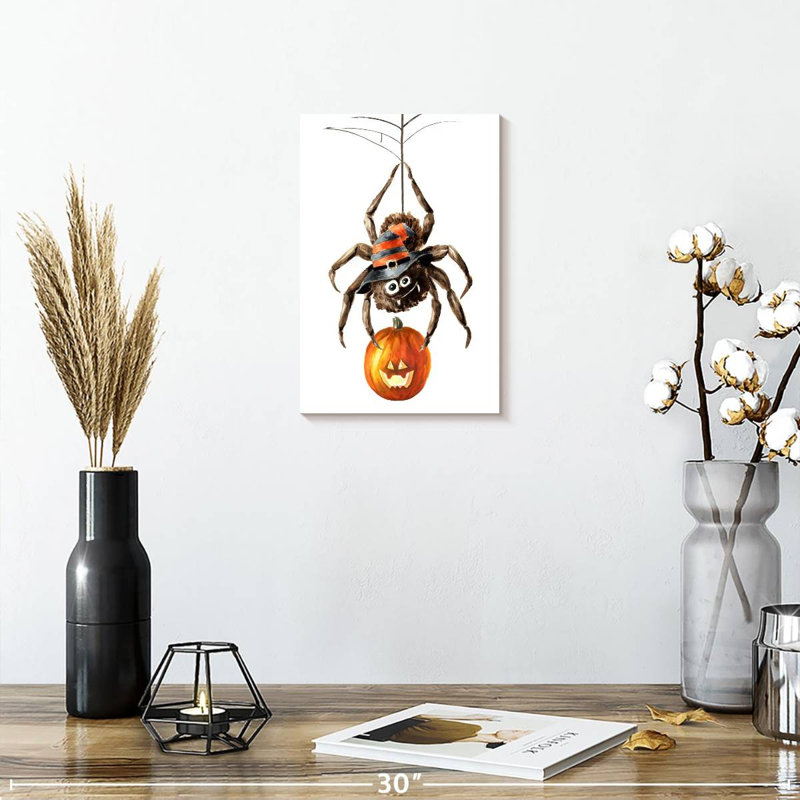 Brampt Spider Pumpkin, 12" H x 8" W