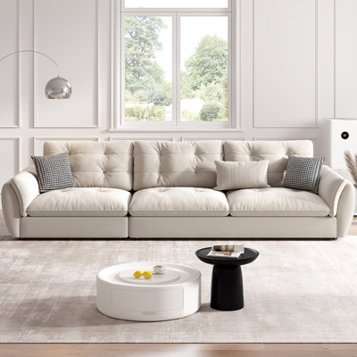 Simple Modern Light Luxury Cream Style Sofa