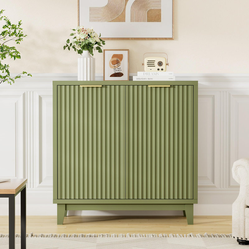 Armoire de rangement multifonctionnelle à 2 portes, H 31,5 po x l 31,5 po x P 15,7 po, Green