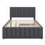 Lit plateforme tapissier avec lit gigogne et 3 tiroirs-701360037