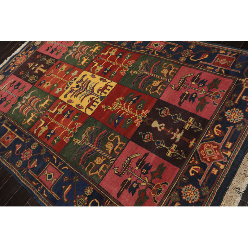 Tapis en laine noué à la main 6 pi 1 po x 8 pi 9 po Gabbeh