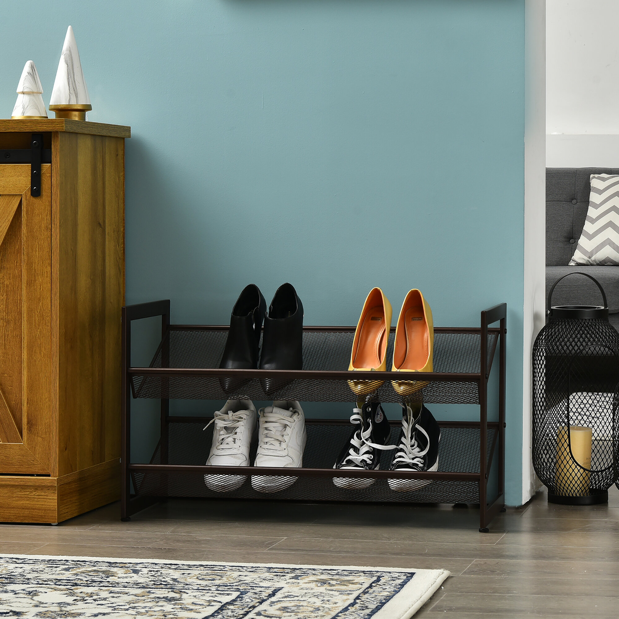 Rebrilliant 6 Pair Shoe Rack