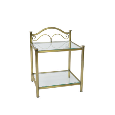 Marten Glass Top End Table