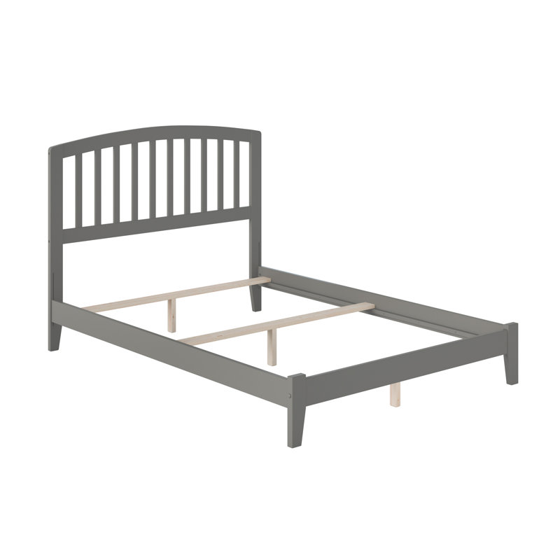  Richmond Solid Wood Foundation Bed, Full, Gray