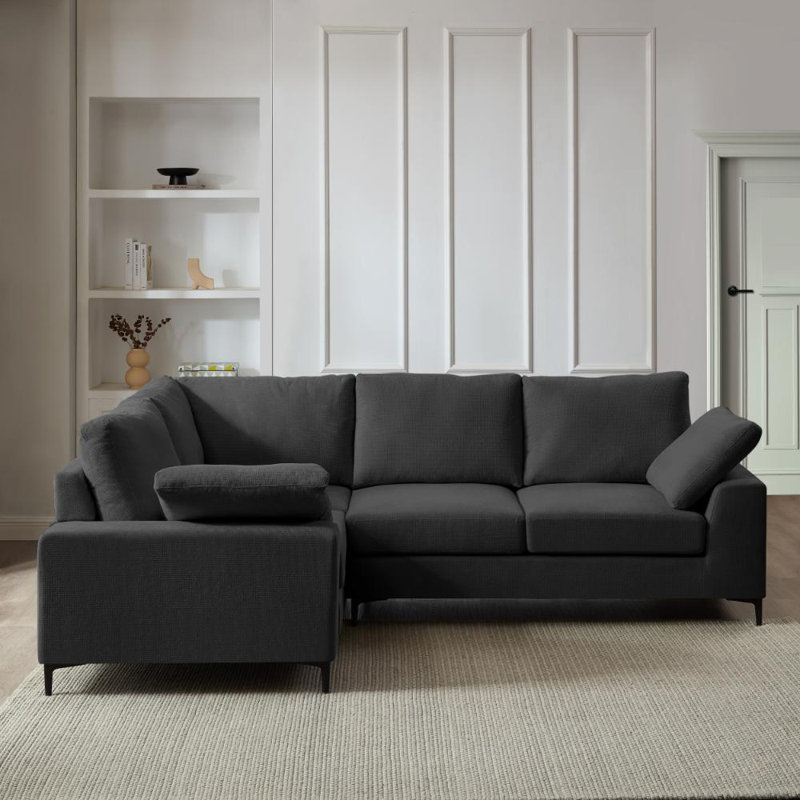 Delmond Corner Sofa, Left Hand Facing, Grey