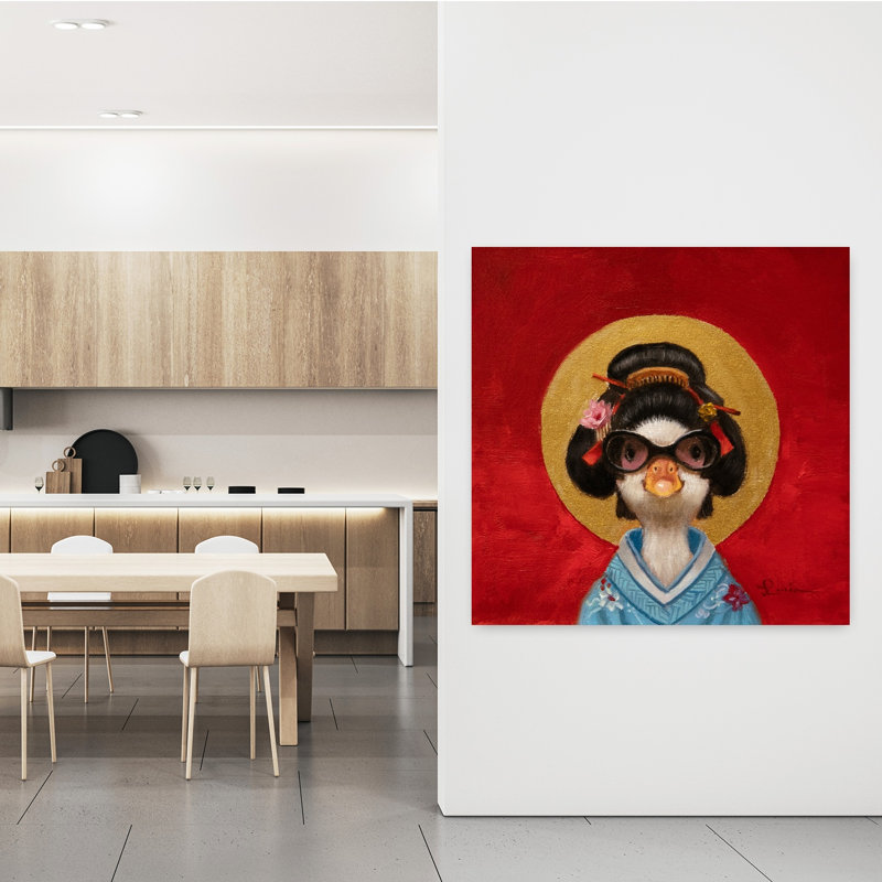 Geisha Duck, art urbain contemporain, H 48 po x l 48 po