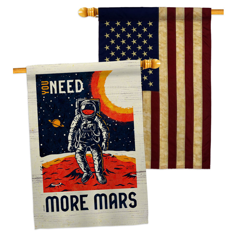 Drapeau de maison en polyester à 2 côtés 40 x 28 po