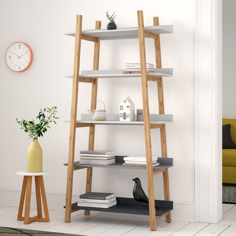 Adhara 180cm H x 90cm W Solid Wood Etagere Bookcase