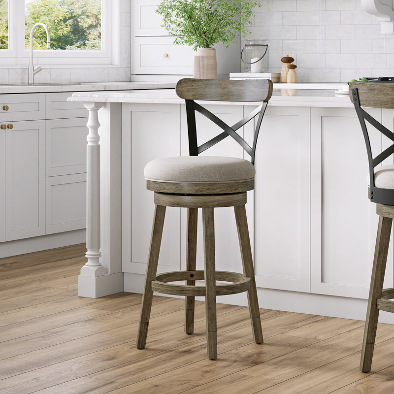 Tabouret pivotant en bois Burt