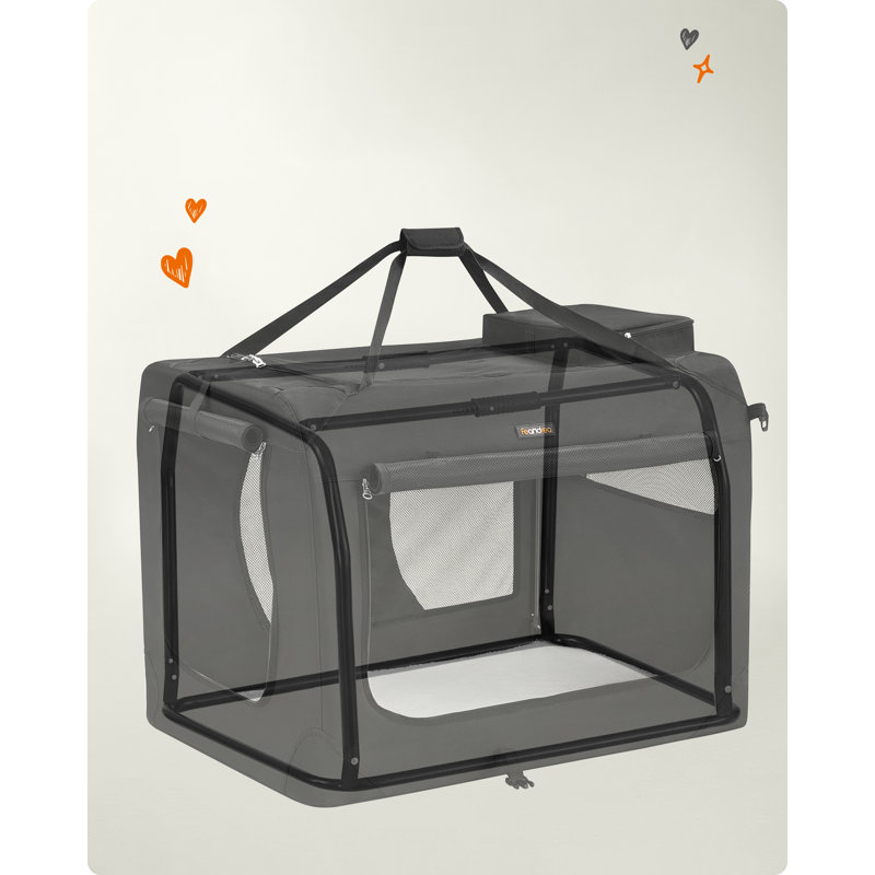 102x69x69cm Vehicle Travel Carrier, 69cm H x 102cm W x 69cm D, Black