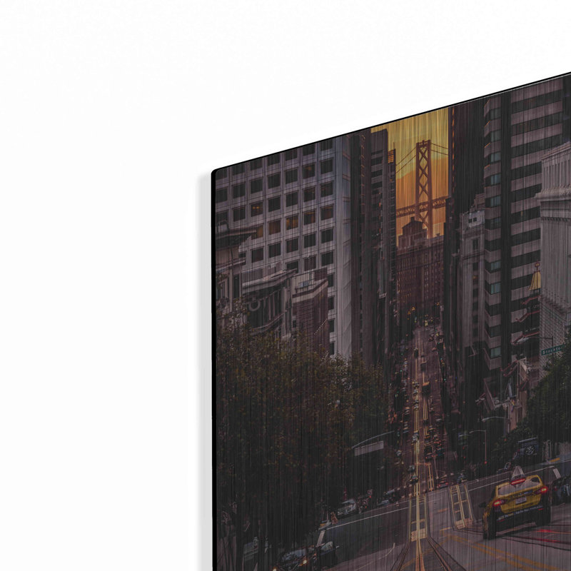 «The Cab» par Bruce Getty, art mural en métal, 12 po x 16 po, H 16 po x l 12 po