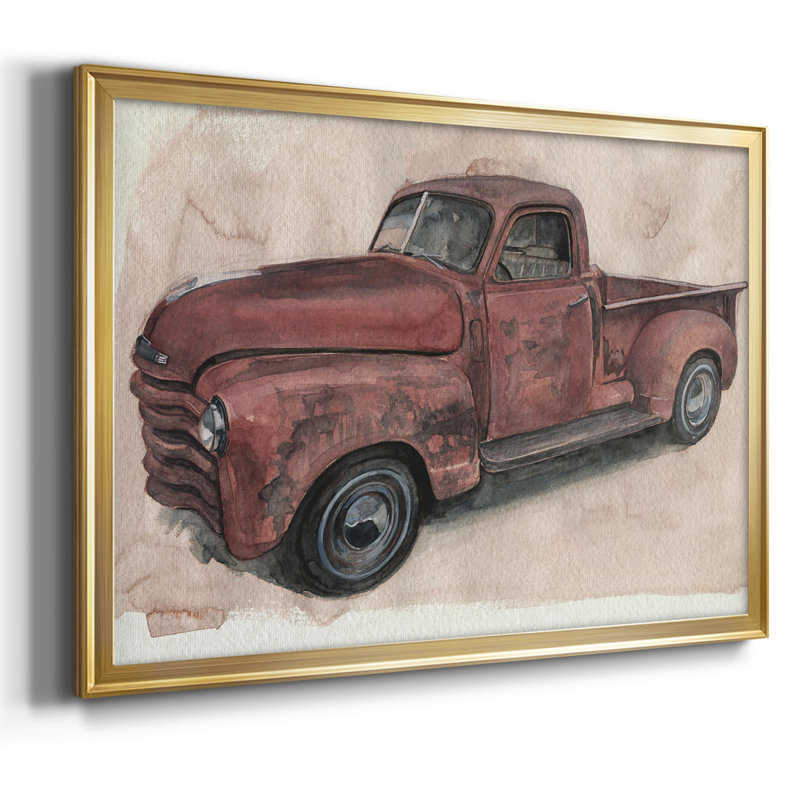 Antique Pickup I, reproduction d'art sur toile, Or, H 14 po x l 20 po x P 1,5 po
