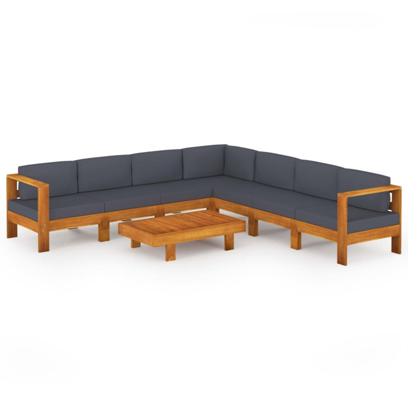 Nordista 8 Piece with Cushions, Dark Gray
