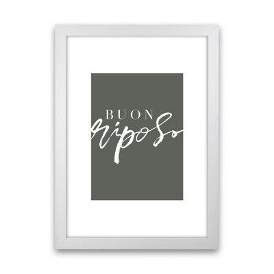 Buon Riposo 1 Piece Wall Art