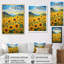 «Vangogh Style Sunflowers Mountains», reproduction sur toile-535355120-535355133