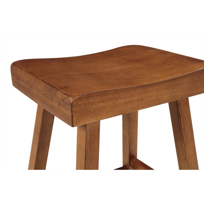 Solid Wood Counter Stool, Medium Oak