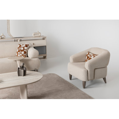Modern Bouclé Upholstered Accent Chair