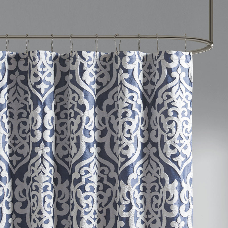 Rideau de douche jacquard, Bleu