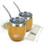 Ensemble de 8 oz London Sip Yerba Mate Cup, bois de ronce clair