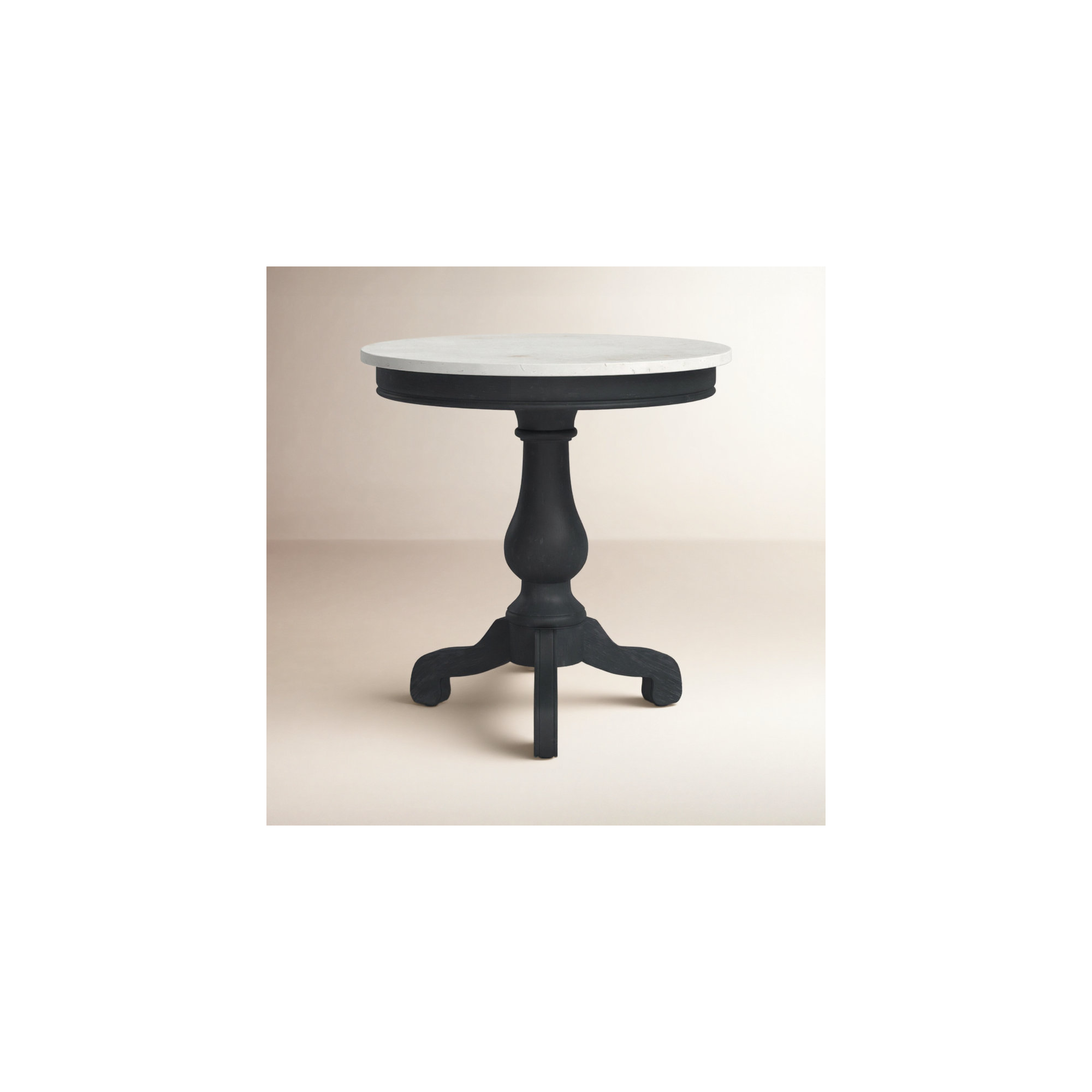 Aberdale End Table with Marble Top, Weathered Black