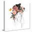 Tête avec fleurs roses (carré) par Patricia Pinto, reproduction-474979689-474979701