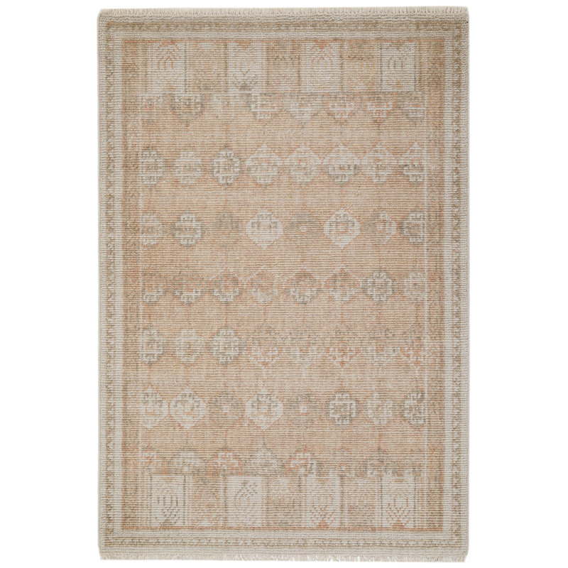 Tapis d'intérieur en laine noué à la main Riya, Rectangulaire 2 pi x 3 pi