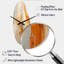 Latchman Glam Orange Beige Collage IV - horloge mode incurvée en métal, horloge murale asymétrique glam-609011143