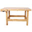 Établi en bois d'hévéa massif avec étau en bois intégré pour atelier et travail du bois