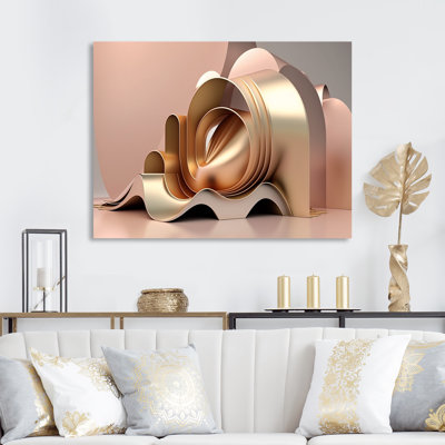 " Minimalistic Liquid Gold Architecture V "