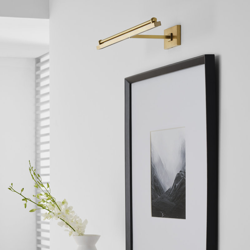 Kal Dimmable LED Wall Mounted Picture Light, Polished Nickel
